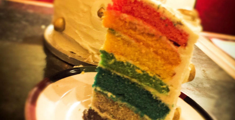 A Slice of Rainbow Cake
