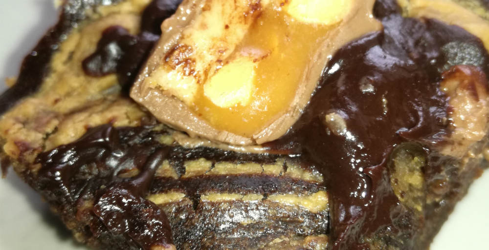 Peanut Brownie Slice