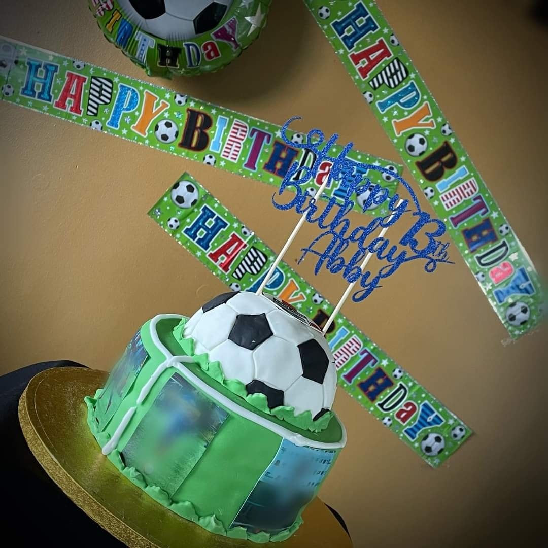 Football themed Birthday Cake
